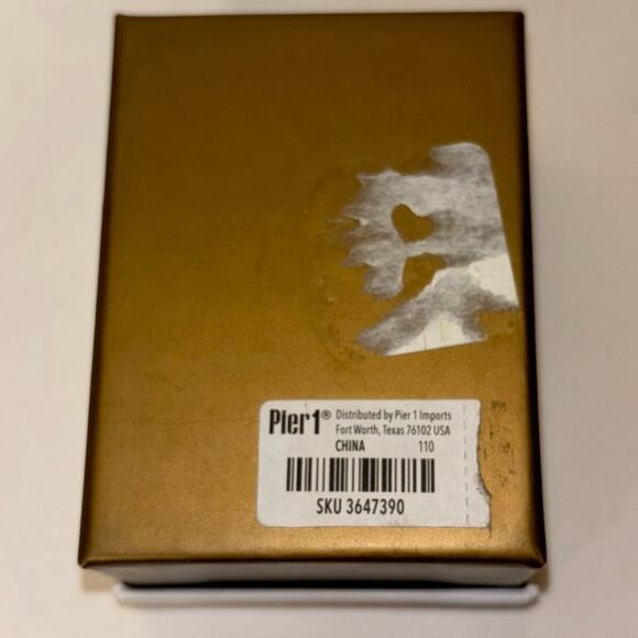 NEW Pier 1 Candy Cane Striped Glass 'Santa Hat' Handcrafted Christmas Figurine - Picture 14 of 16